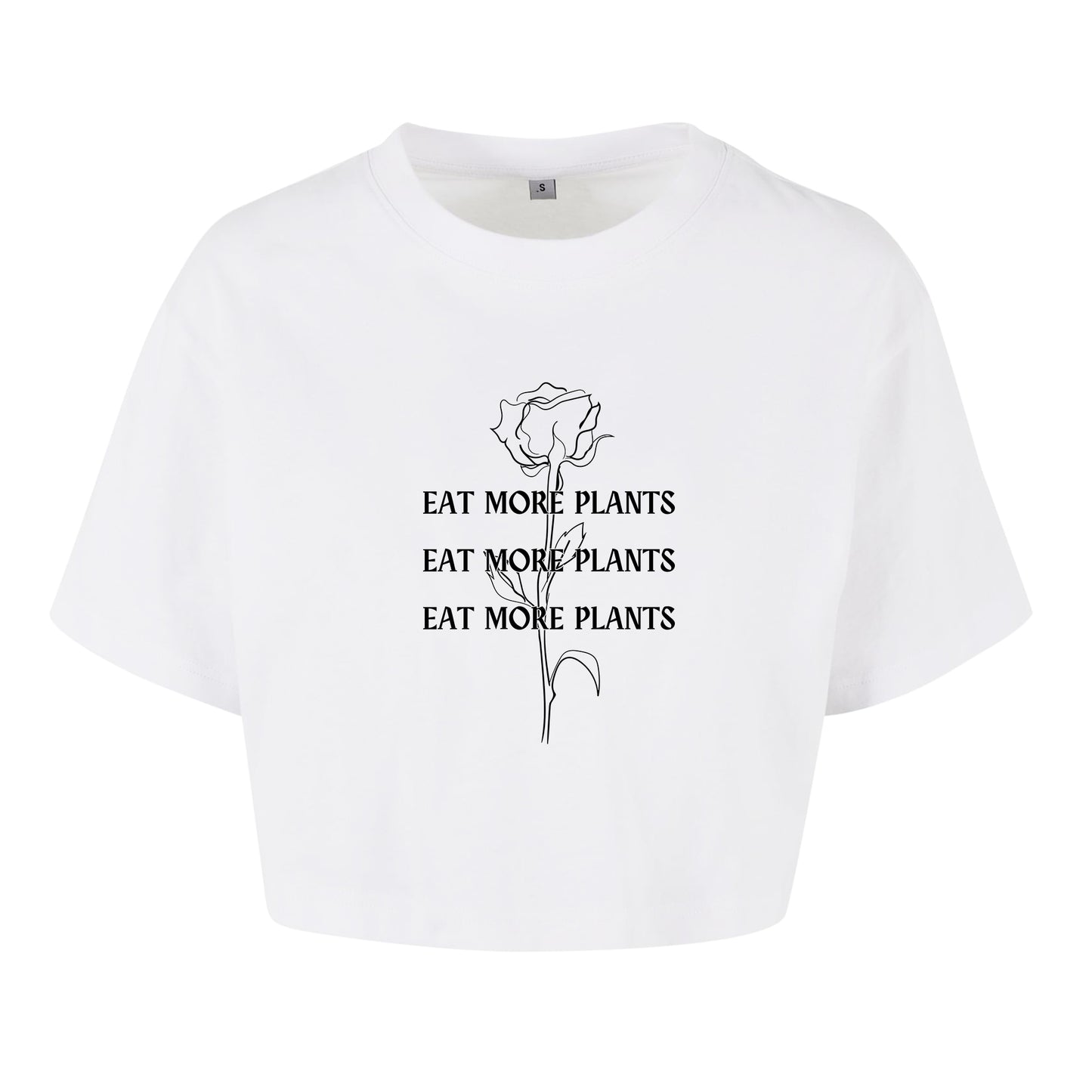 Eat More Plants - Oversized Crop Top