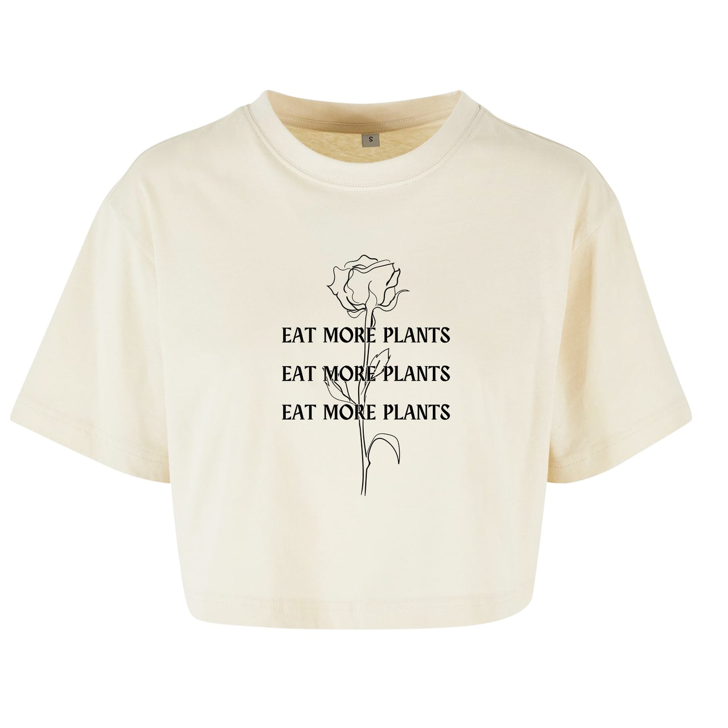 Eat More Plants - Oversized Crop Top