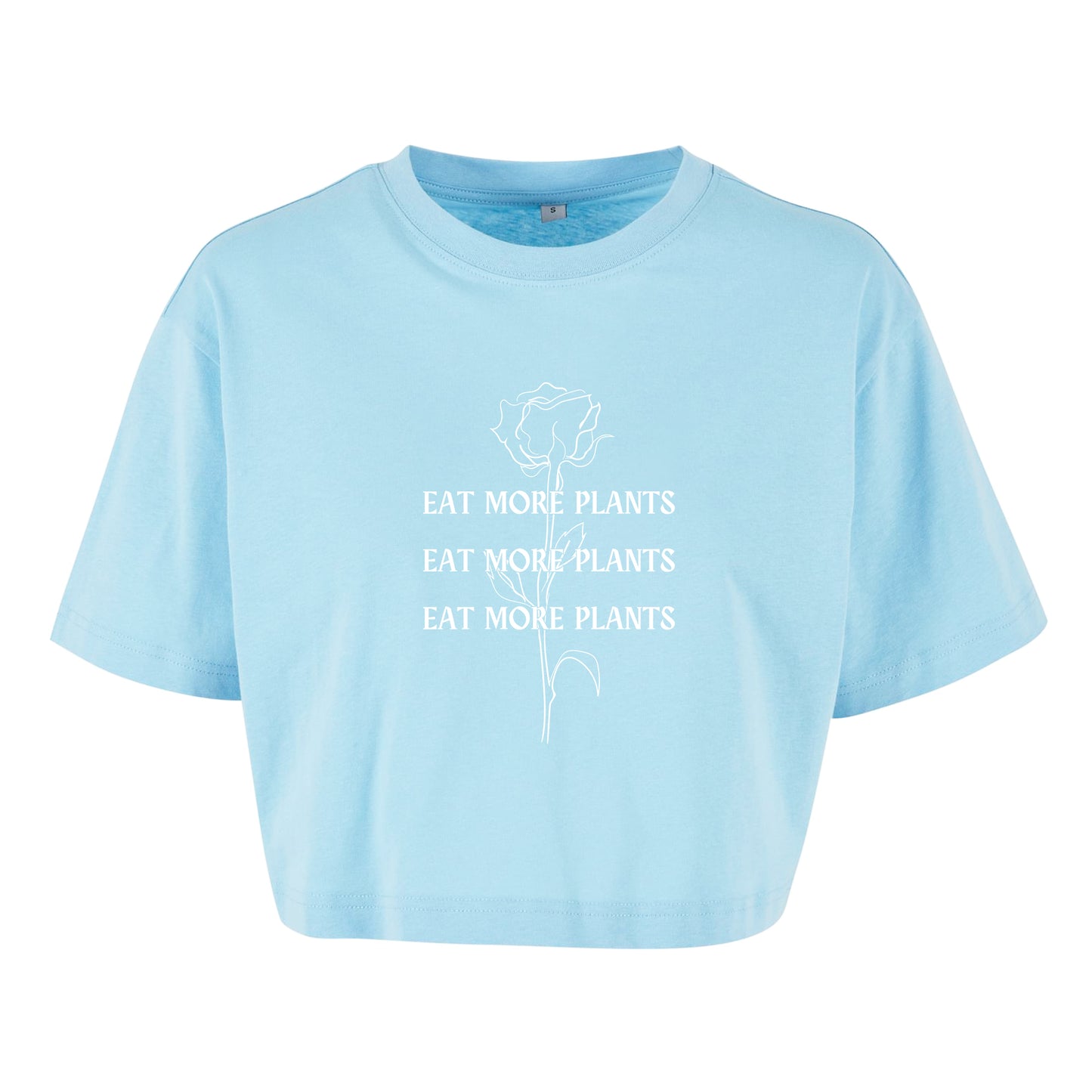 Eat More Plants - Oversized Crop Top