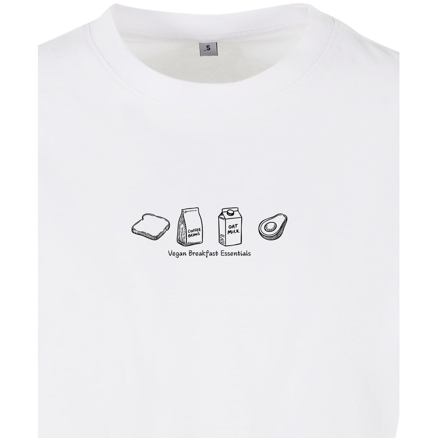 Vegan Breakfast Essentials - Oversized Crop Top