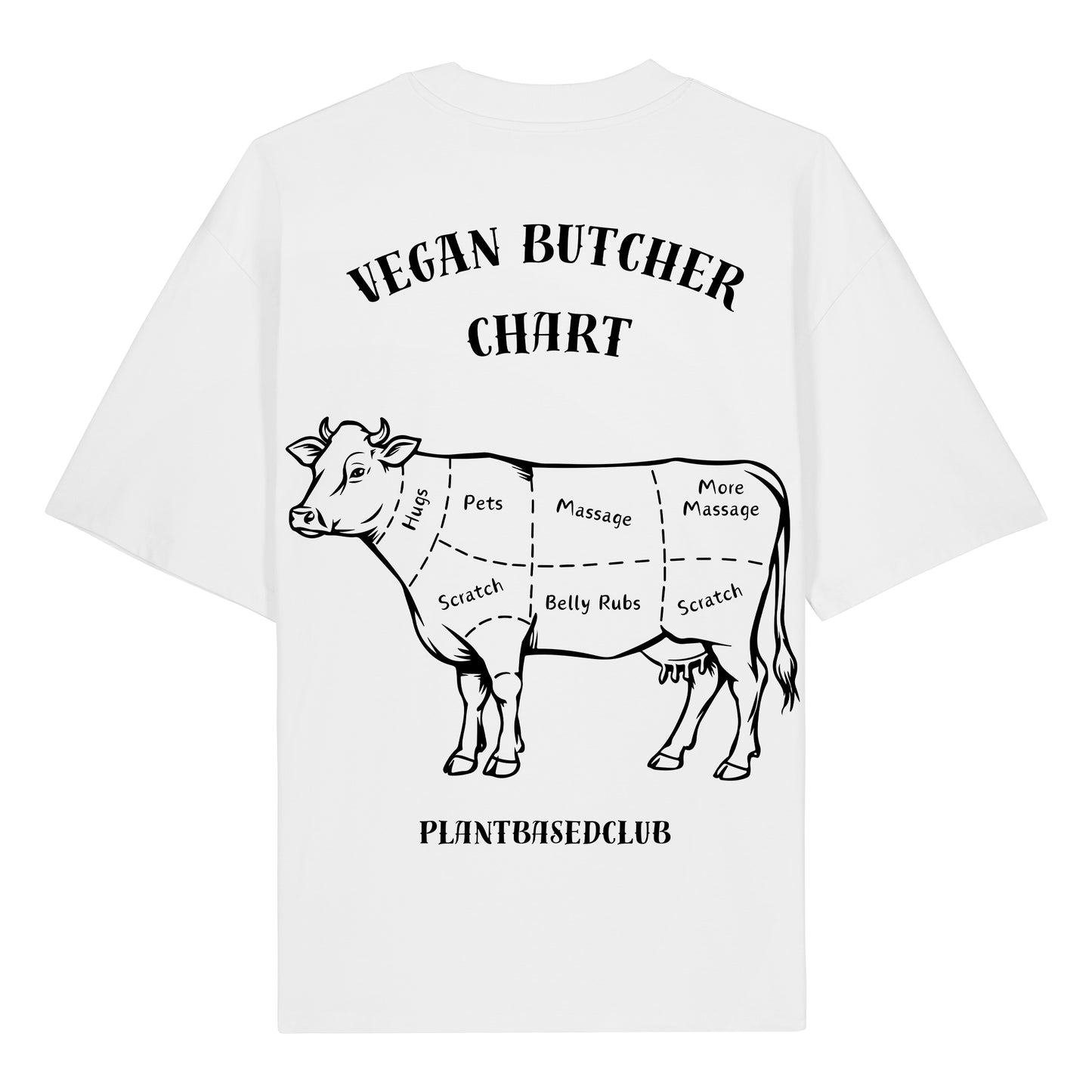 Vegan Butcher Chart - Oversized T-Shirt