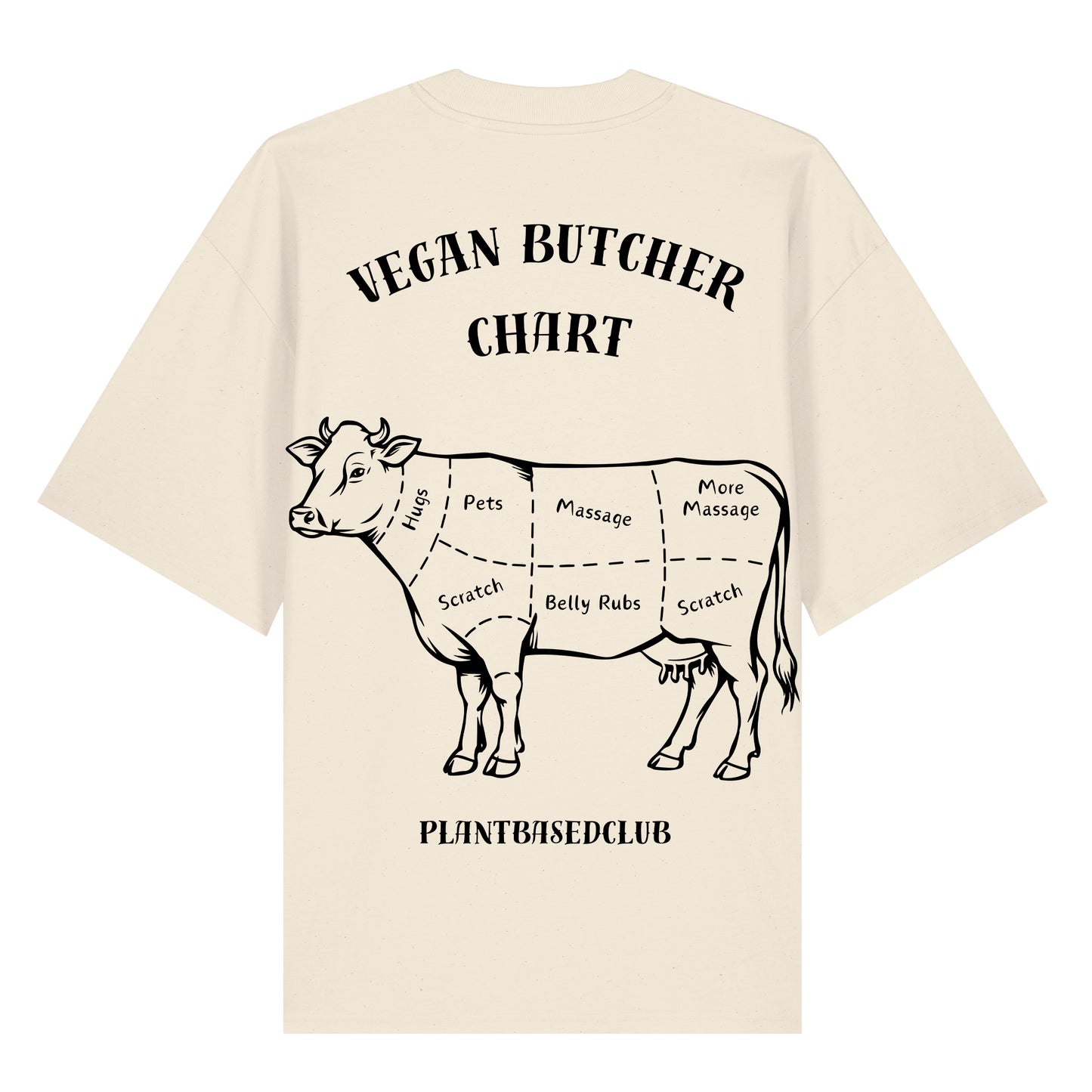 Vegan Butcher Chart - Oversized T-Shirt