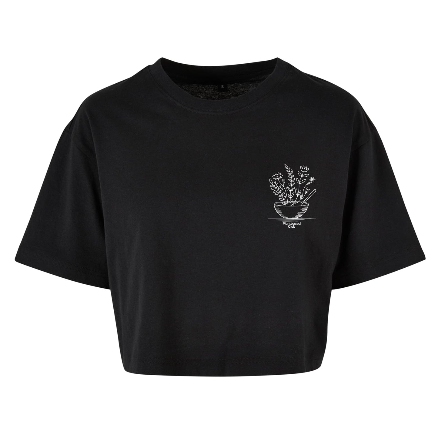 Eat Plants & Bloom - Oversized Crop Top