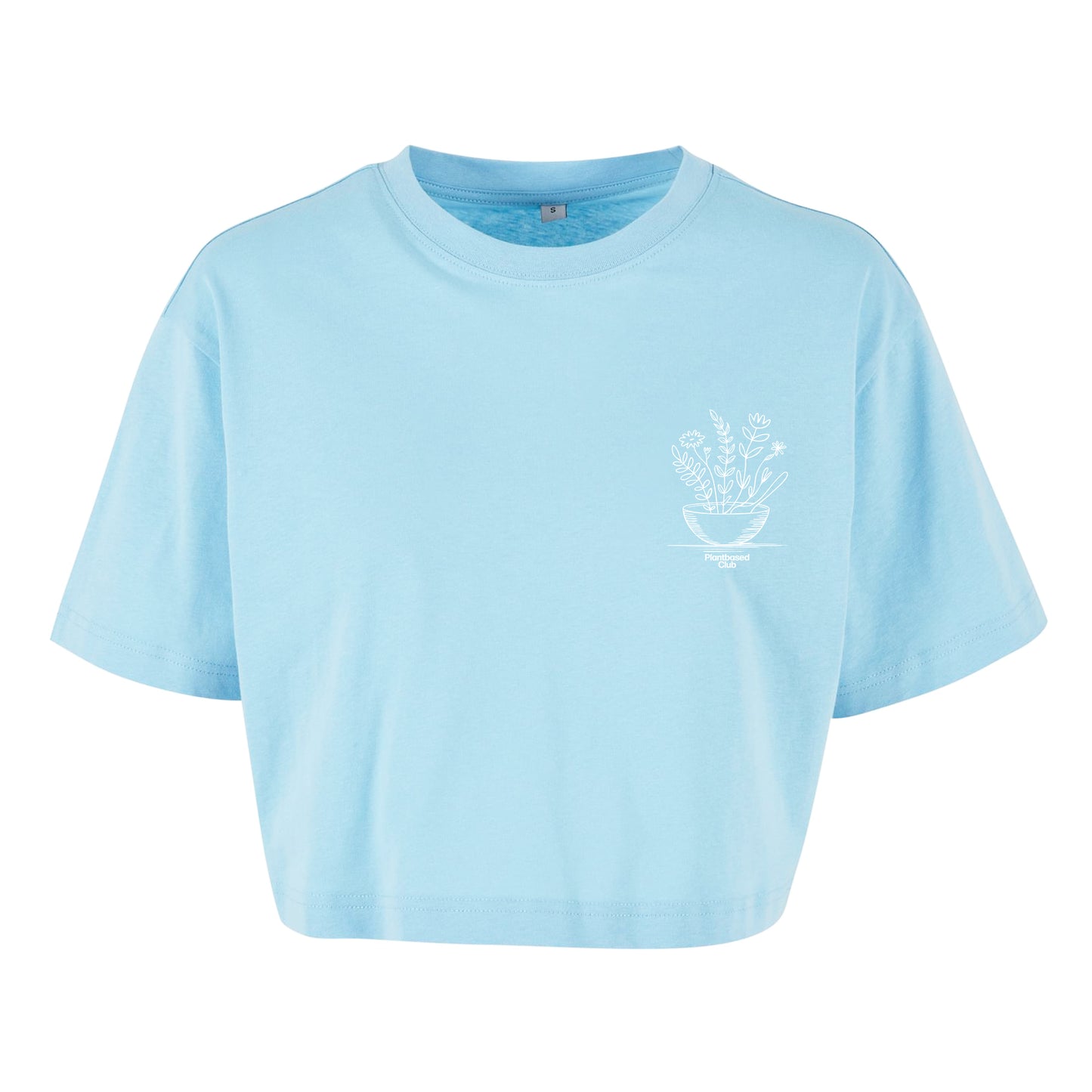 Eat Plants & Bloom - Oversized Crop Top
