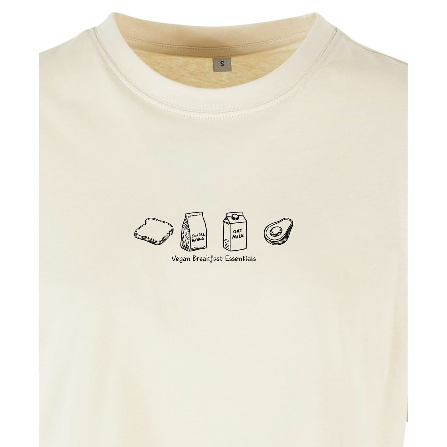 Vegan Breakfast Essentials - Oversized Crop Top