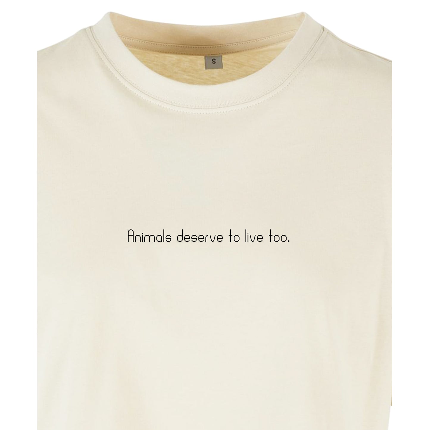 Animals deserve to live too - Oversized Crop Top