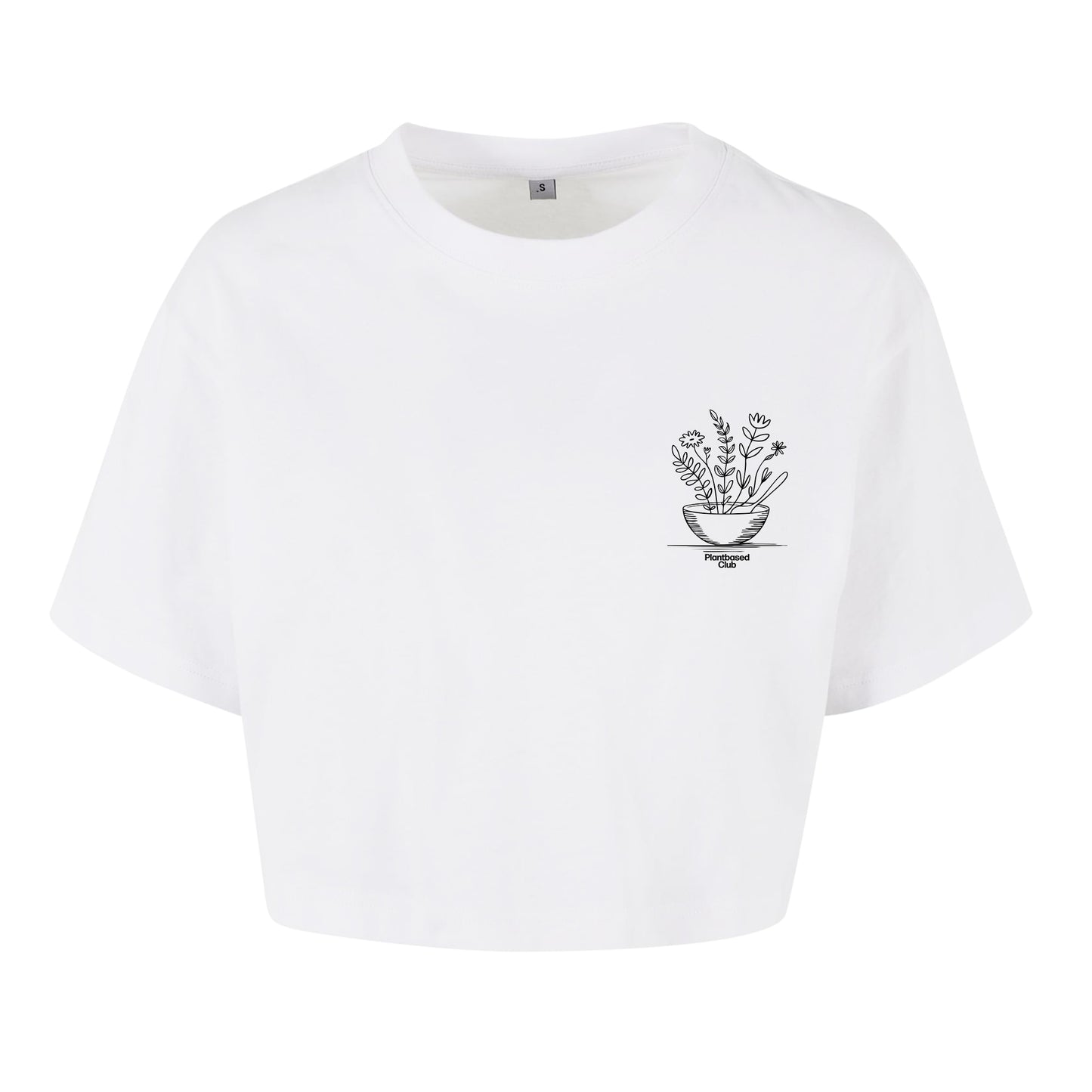 Eat Plants & Bloom - Oversized Crop Top