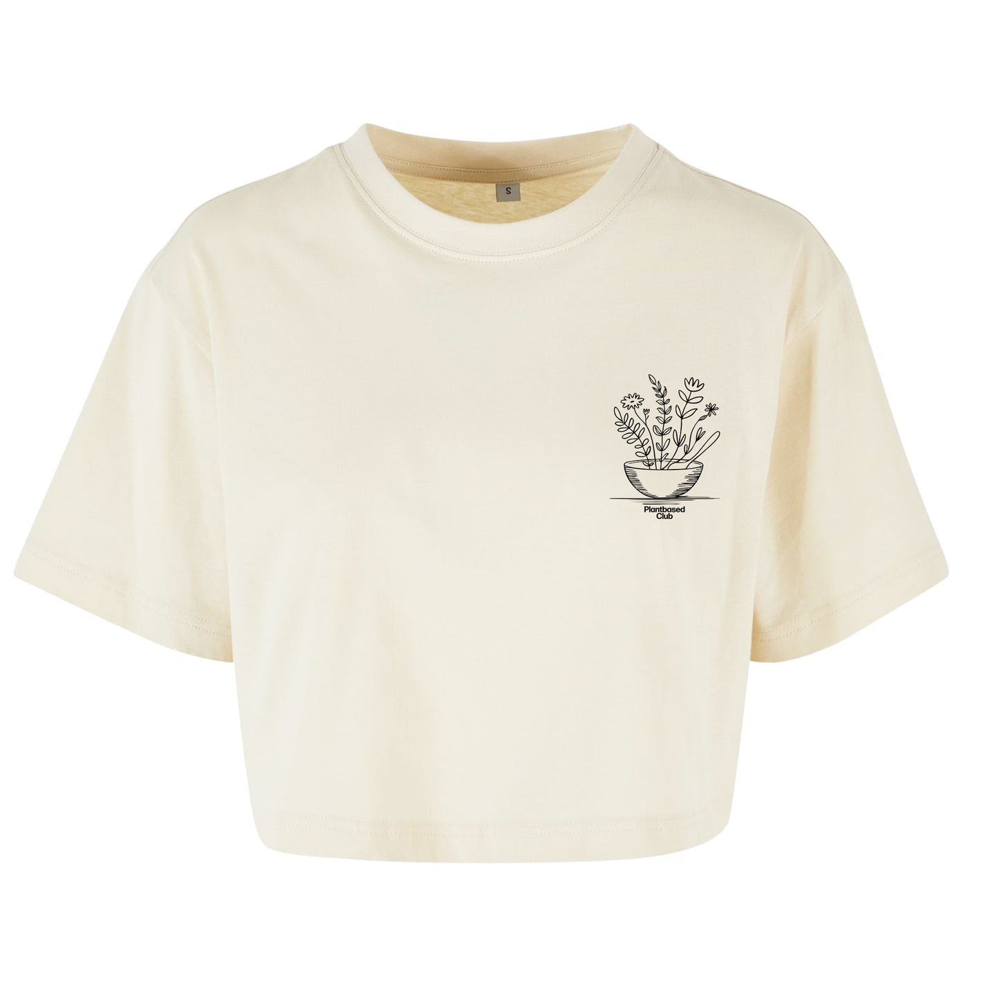 Eat Plants & Bloom - Oversized Crop Top
