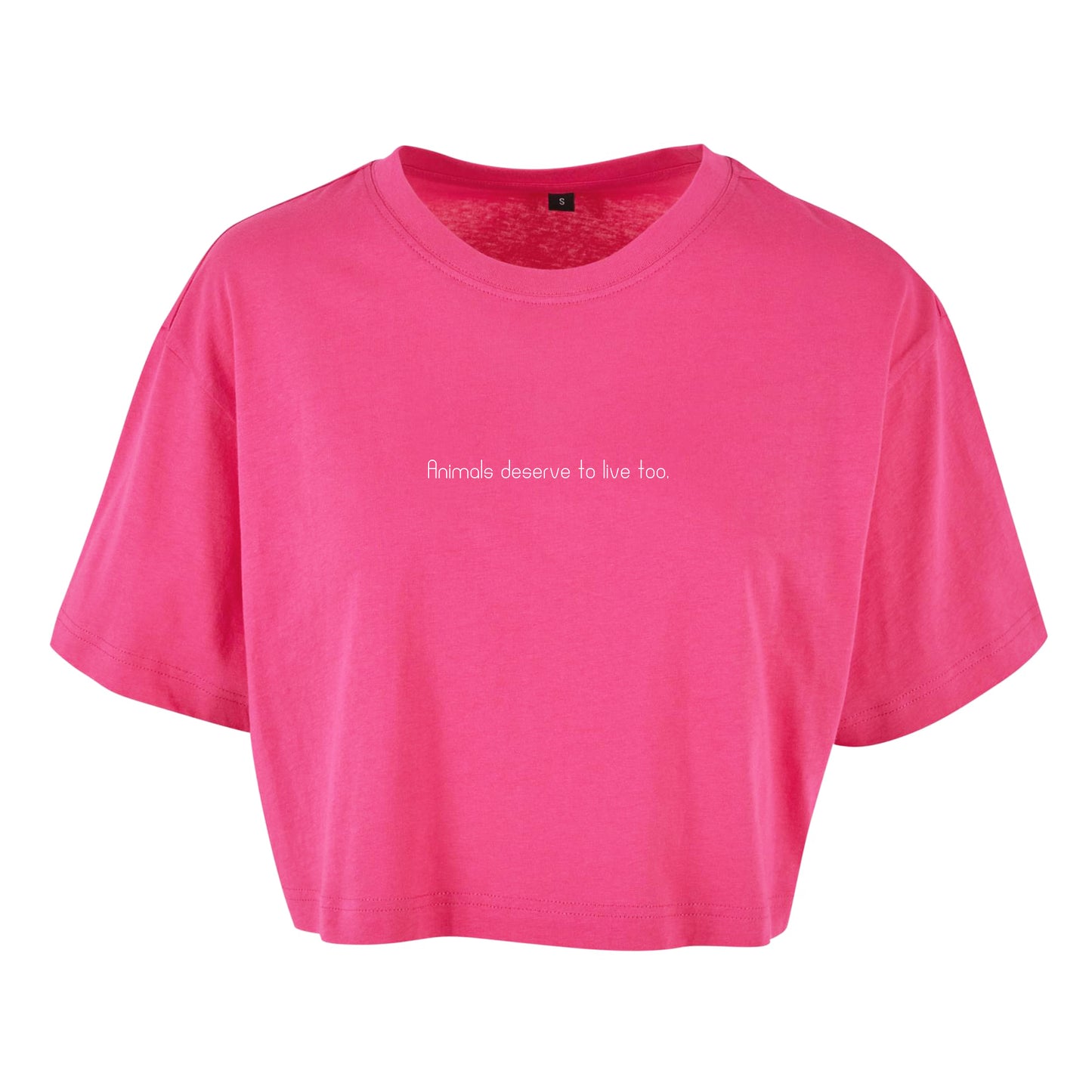 Animals deserve to live too - Oversized Crop Top