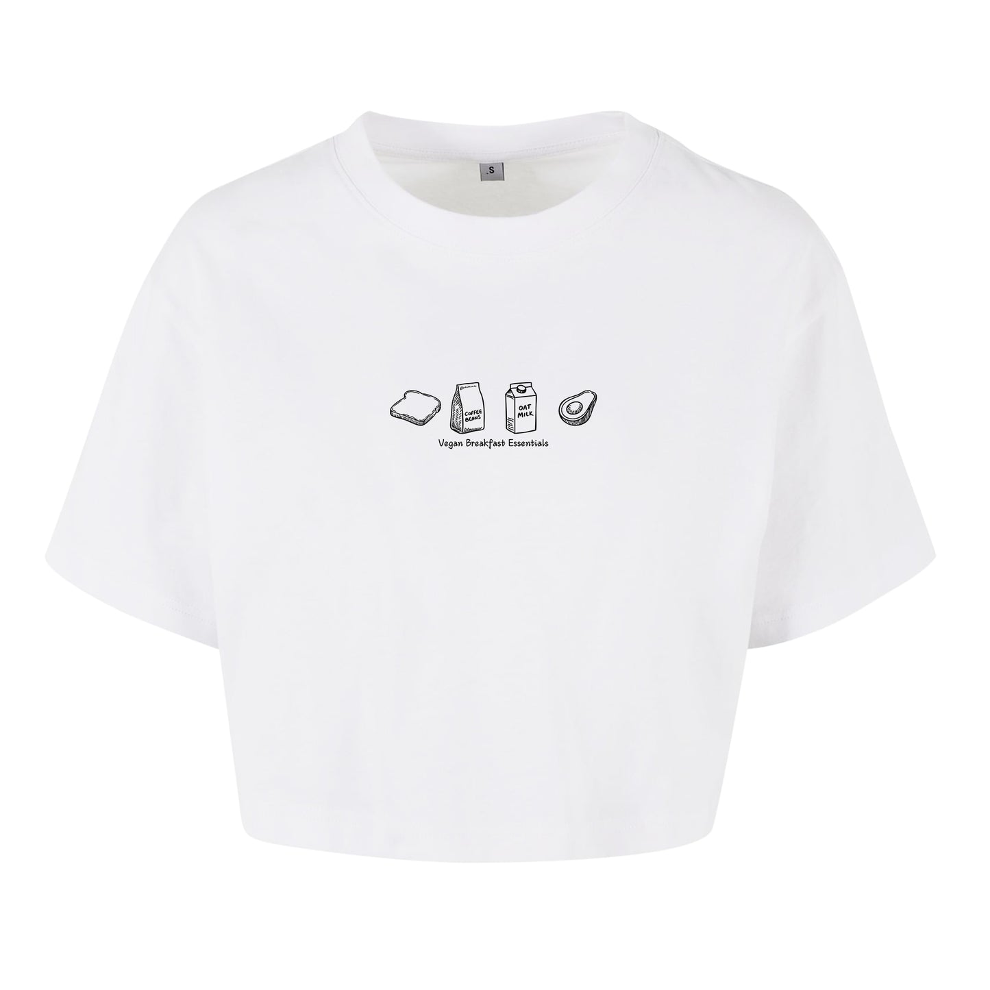 Vegan Breakfast Essentials - Oversized Crop Top