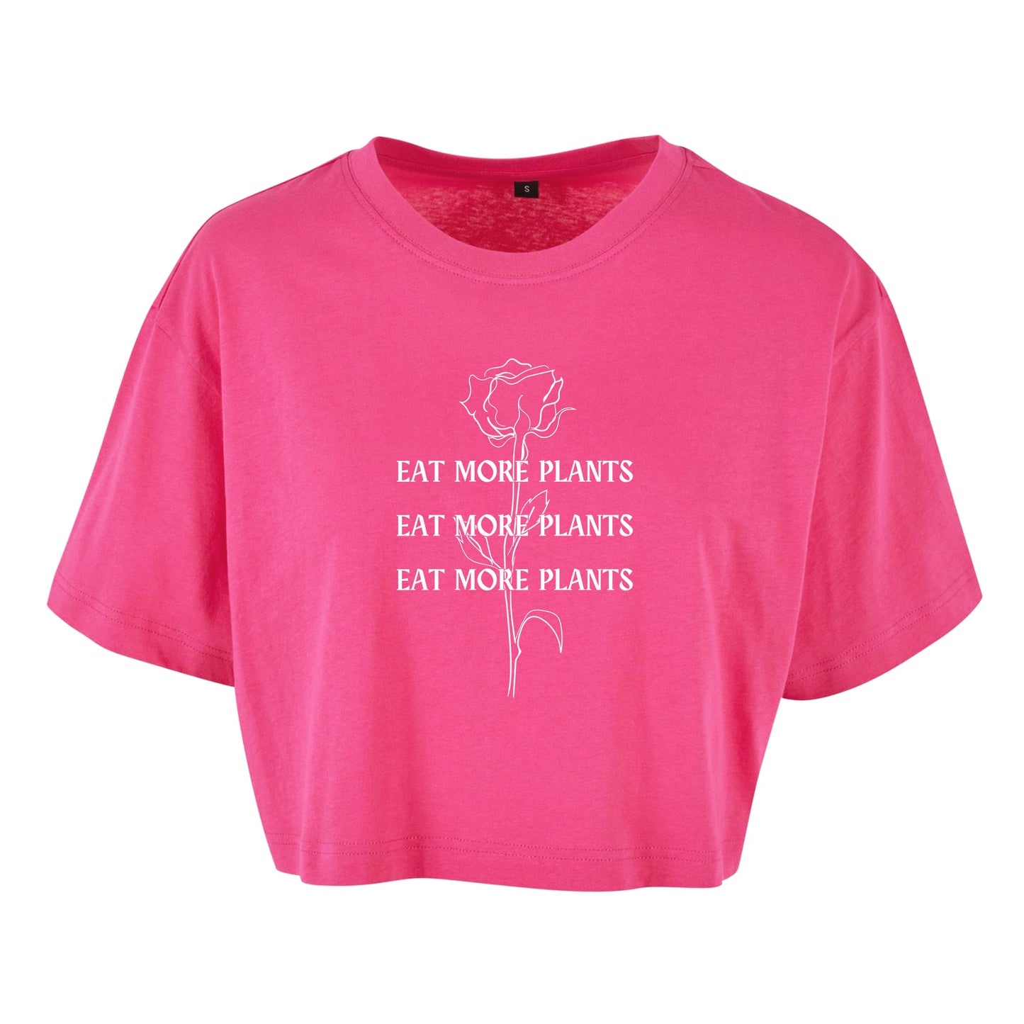 Eat More Plants - Oversized Crop Top