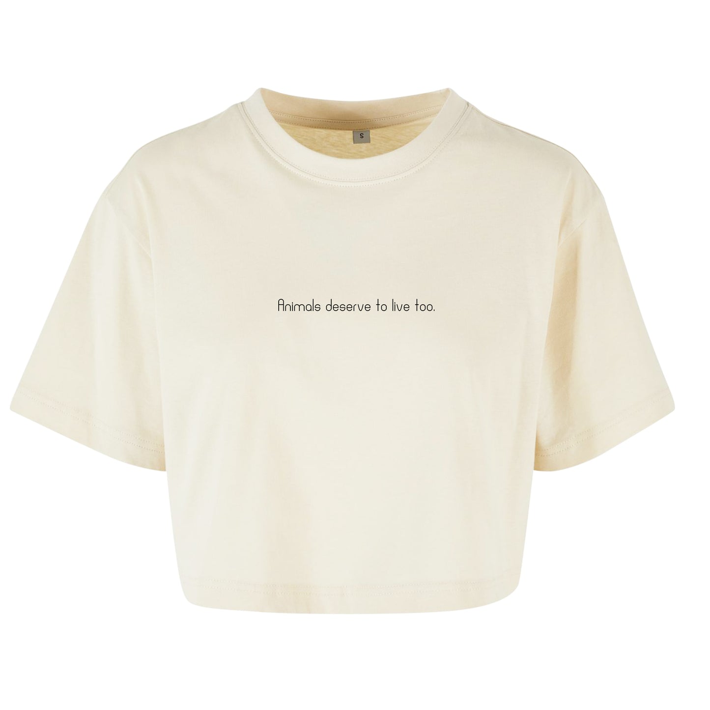 Animals deserve to live too - Oversized Crop Top