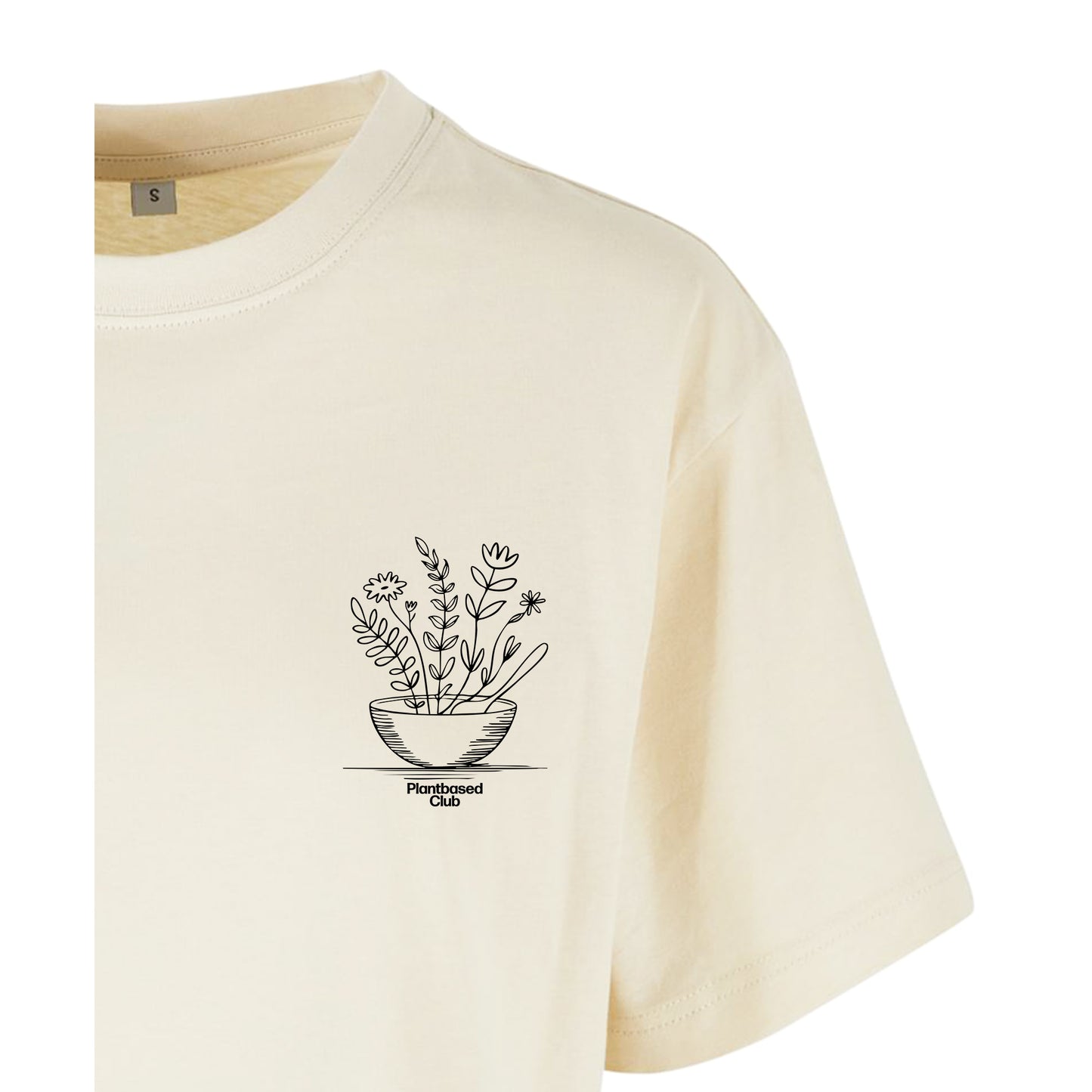 Eat Plants & Bloom - Oversized Crop Top
