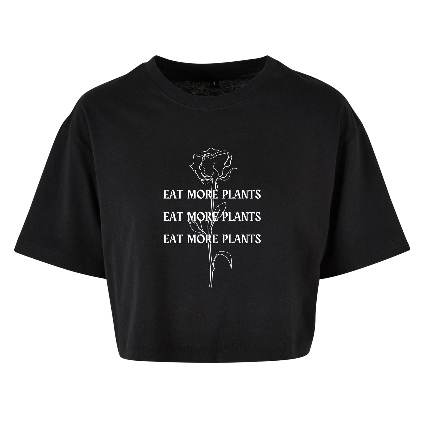 Eat More Plants - Oversized Crop Top