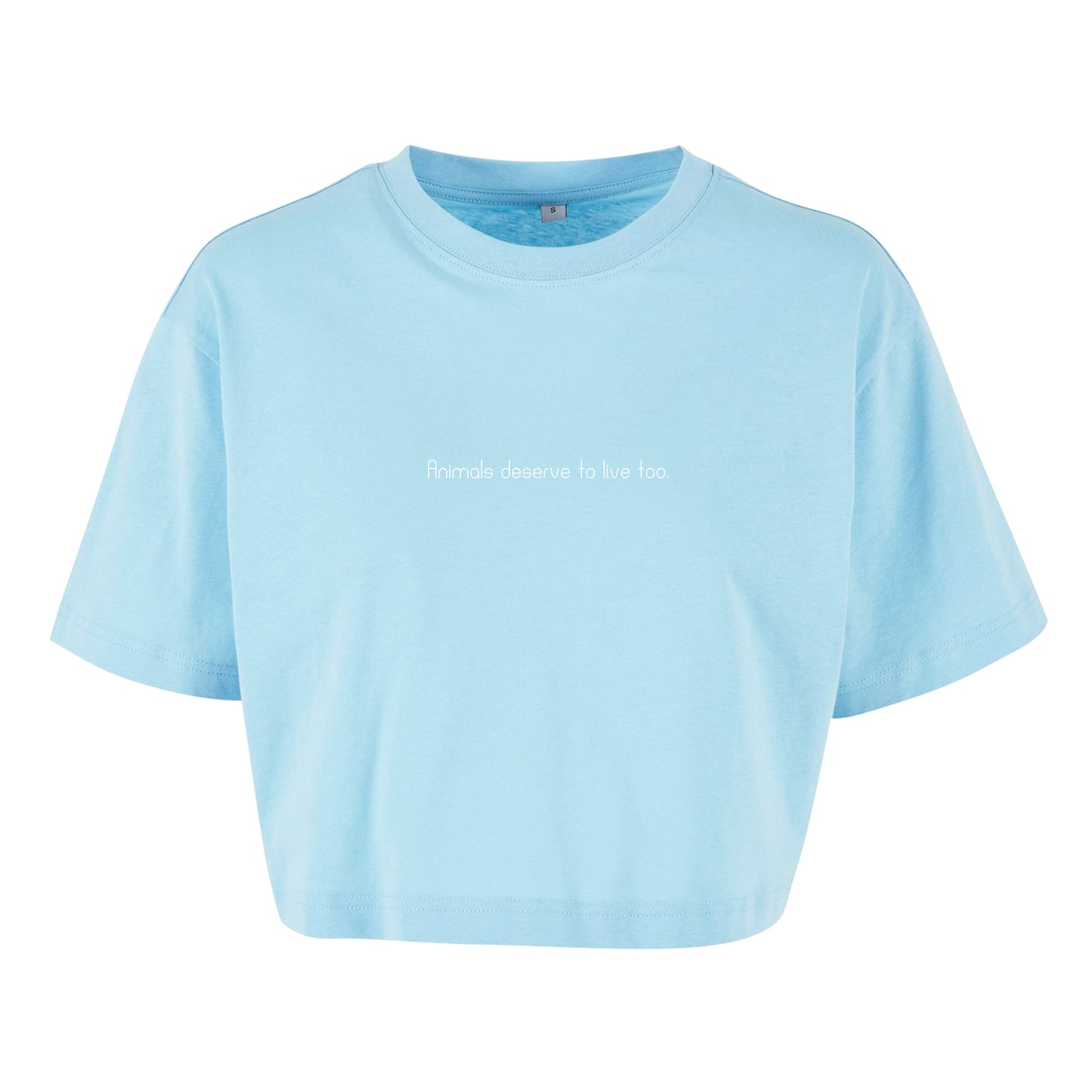 Animals deserve to live too - Oversized Crop Top