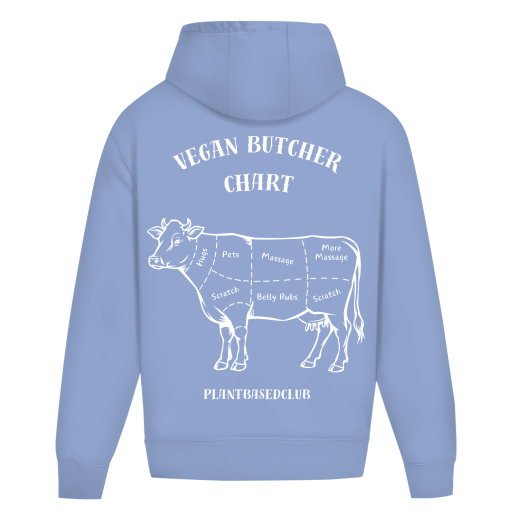 Vegan Butcher Chart - Sweat à capuche surdimensionné (unisexe)
