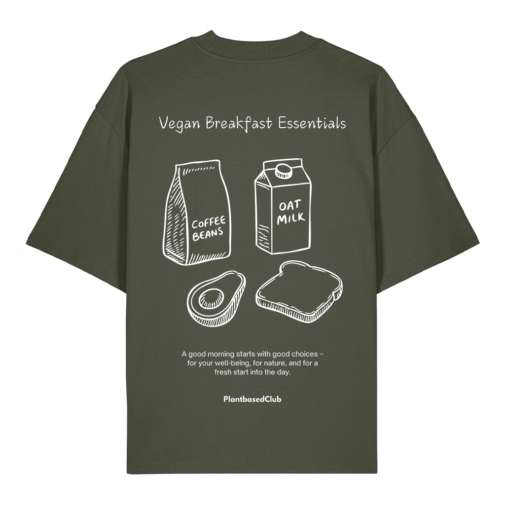 Vegan Breakfast Essentials - Organic Oversized T-Shirt (Unisex)