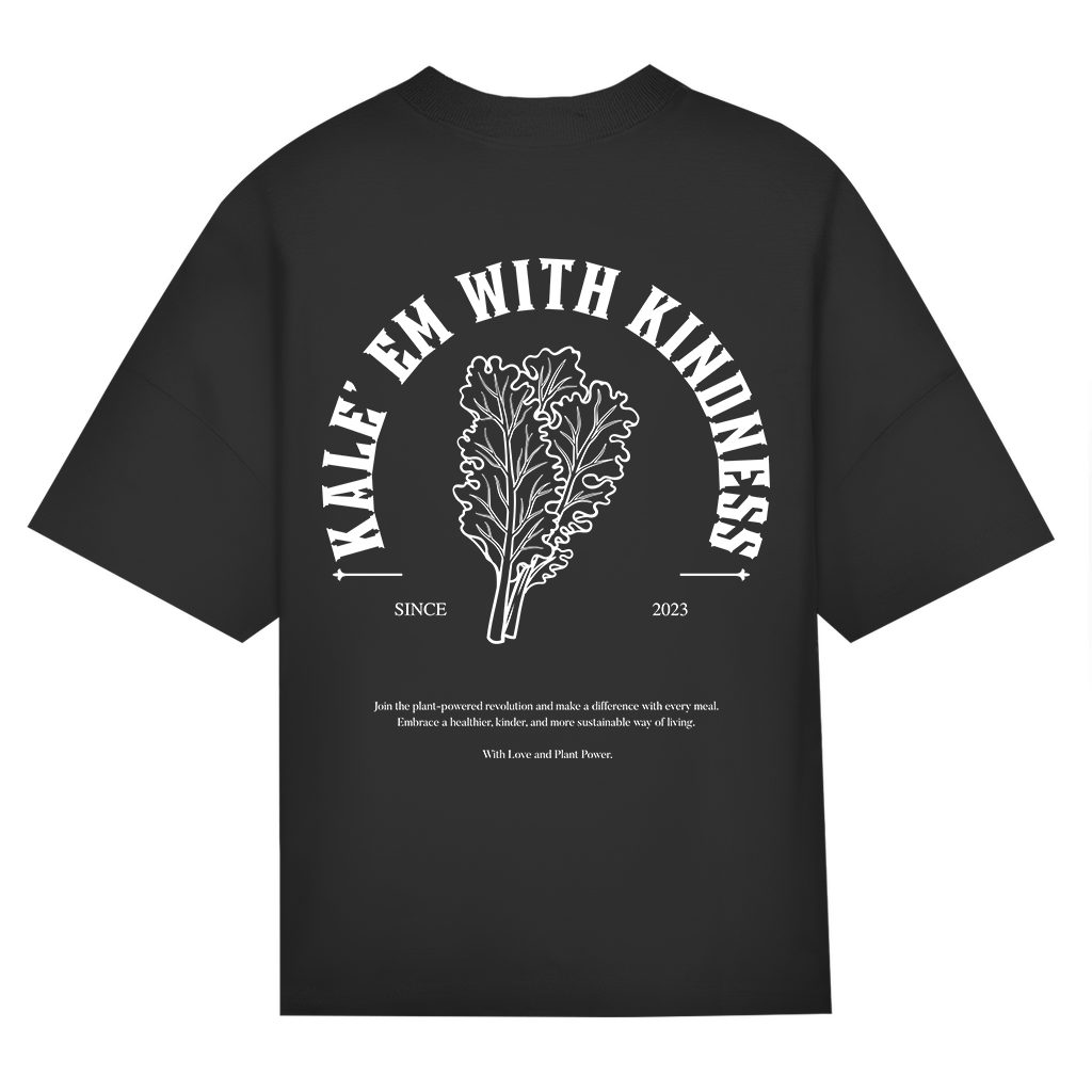 Kale'em with kindness - Organic Oversized T-Shirt (Unisex)