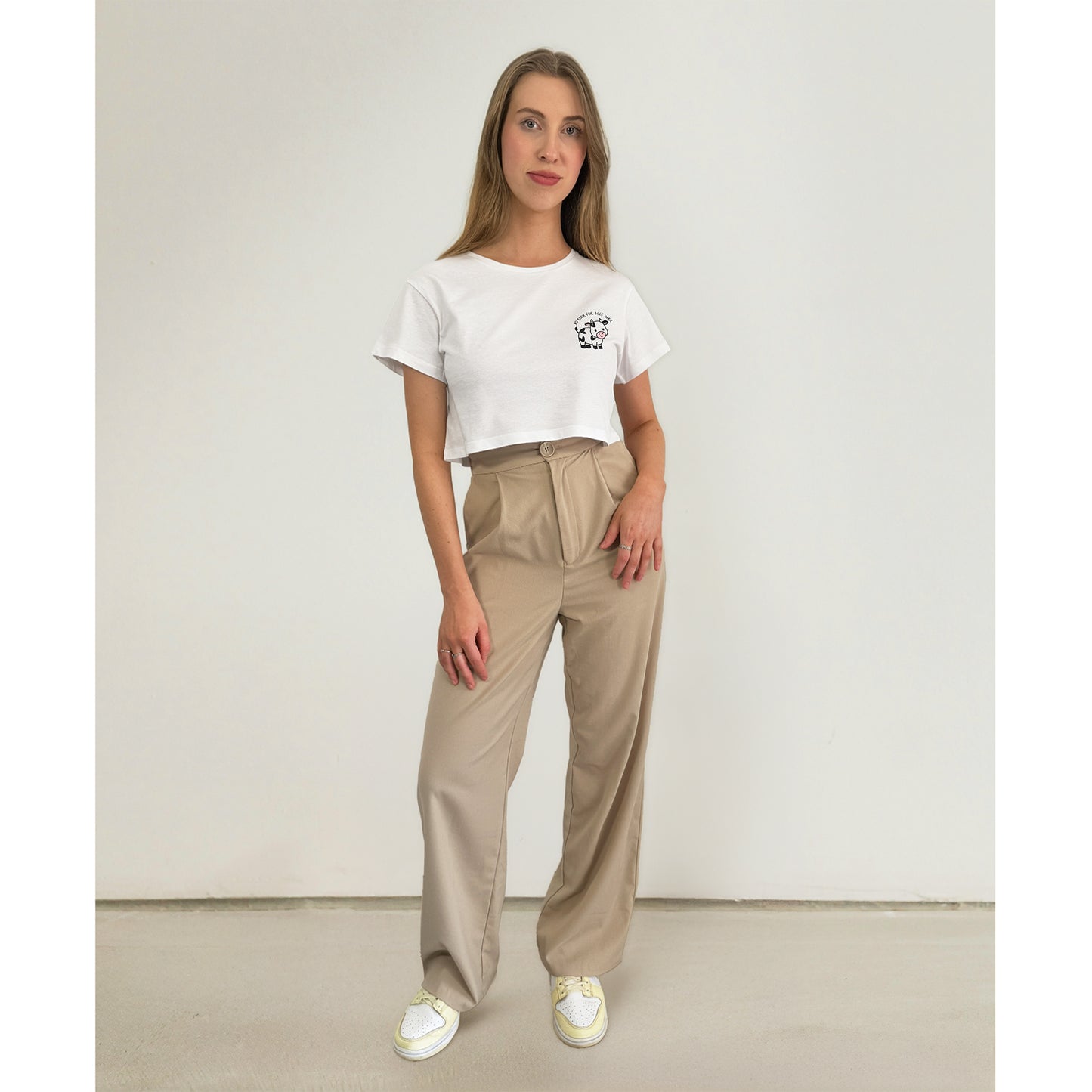 No Room For Beef Here - Oversized Crop Top