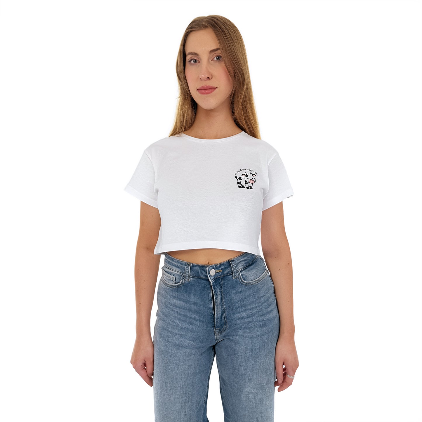 No Room For Beef Here - Oversized Crop Top