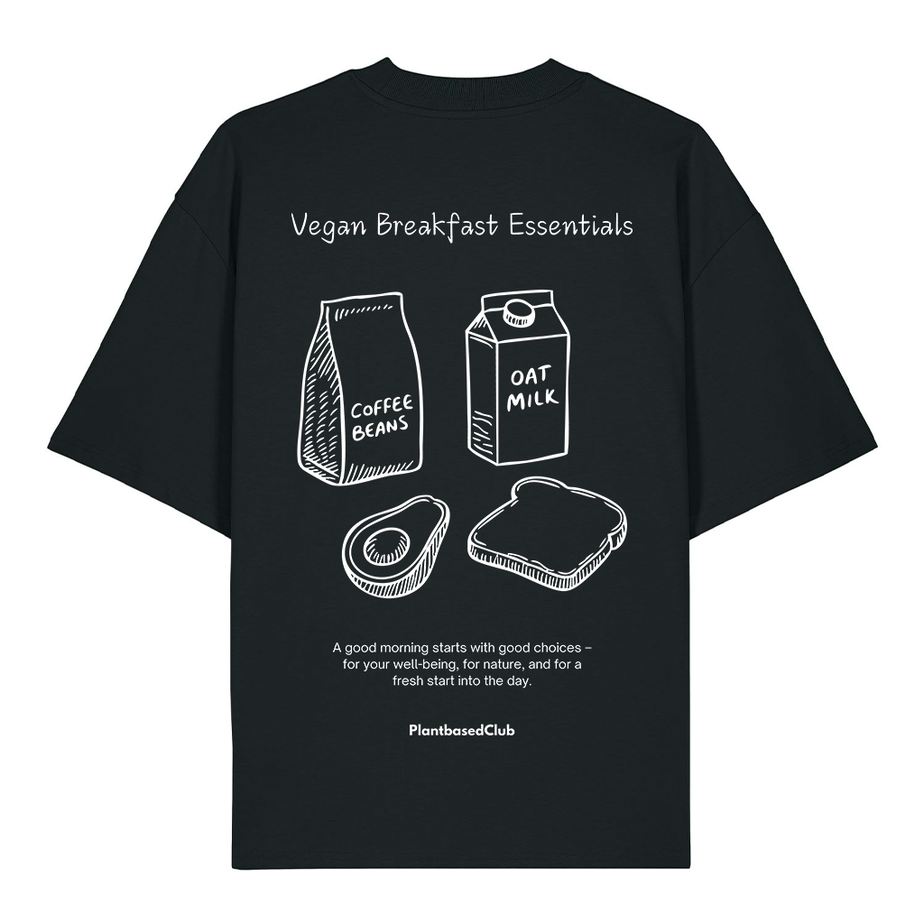 Vegan Breakfast Essentials - Organic Oversized T-Shirt (Unisex)
