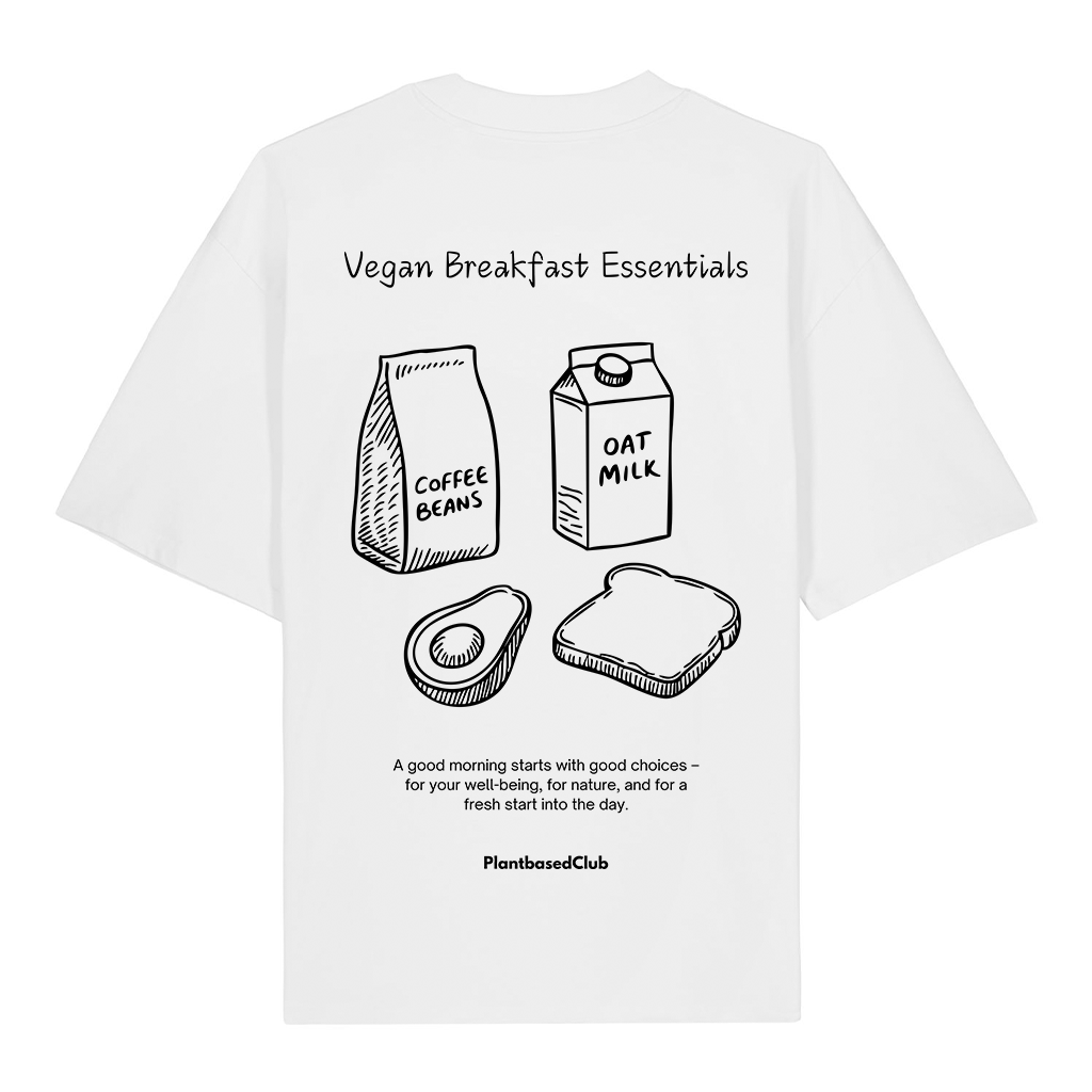 Vegan Breakfast Essentials - Organic Oversized T-Shirt (Unisex)