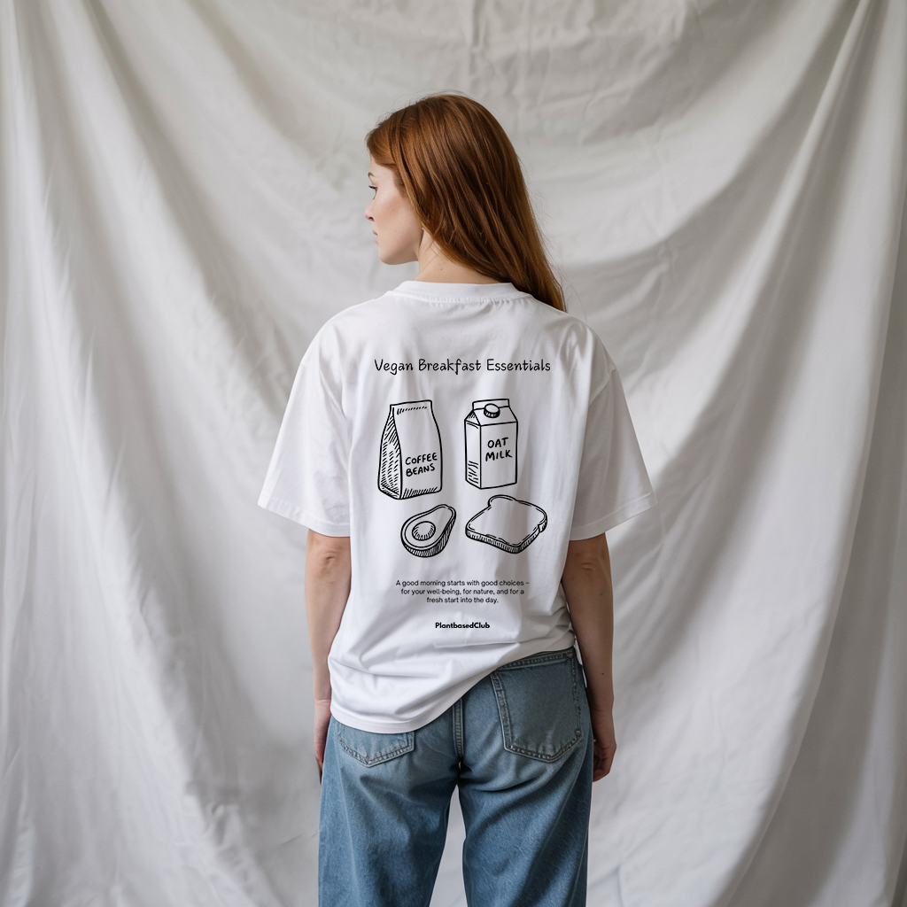 Vegan Breakfast Essentials - Organic Oversized T-Shirt (Unisex)