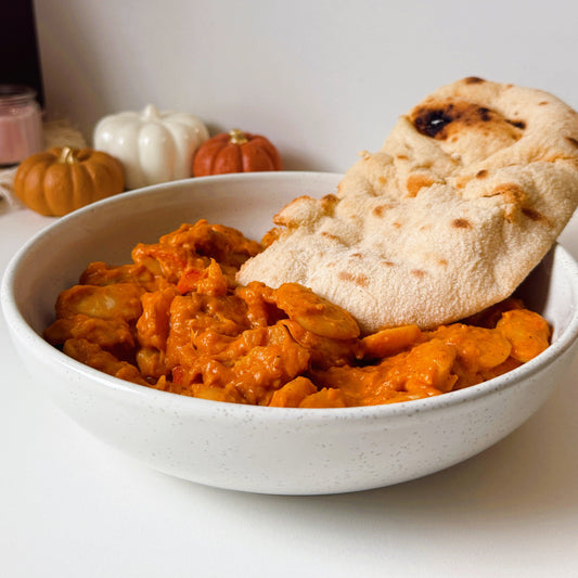 Cremiges Kürbis- und Weiße-Bohnen-Curry