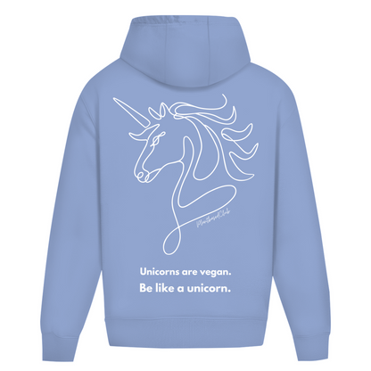 Les licornes sont végétaliennes - Sweat à capuche surdimensionné (unisexe)