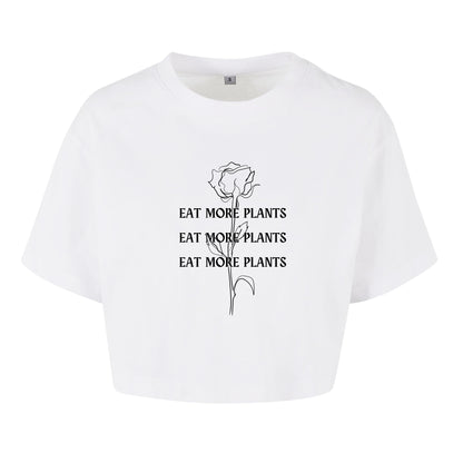 Eat More Plants - Oversized Crop Top