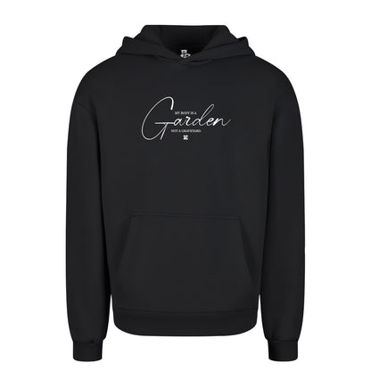 Oversize hoodie without drawstring My Body is a Garden 3