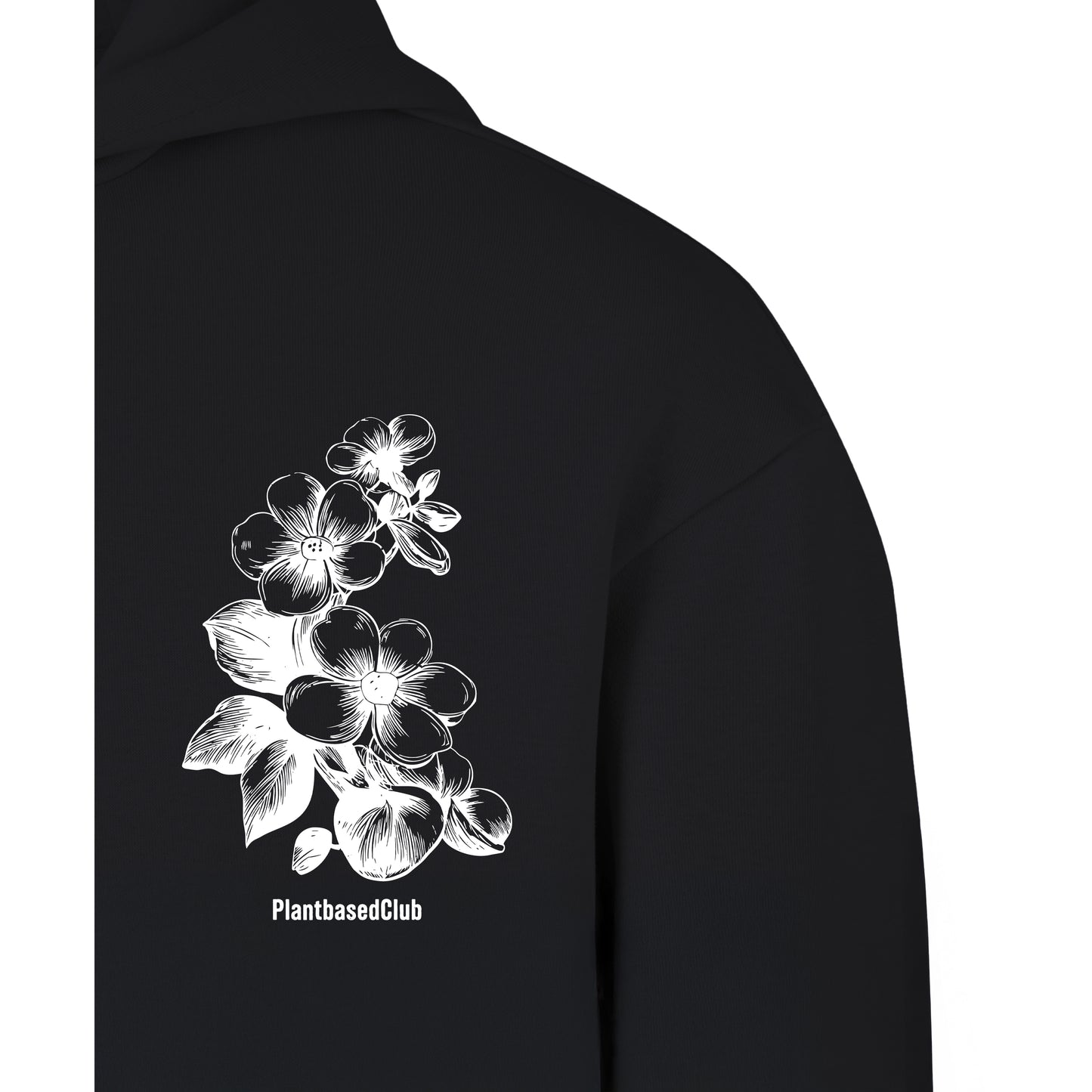 Oversize hoodie without drawstring Wish you were Vegan 3