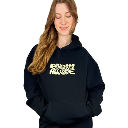 Oversize hoodie without drawstring Respect all life 3