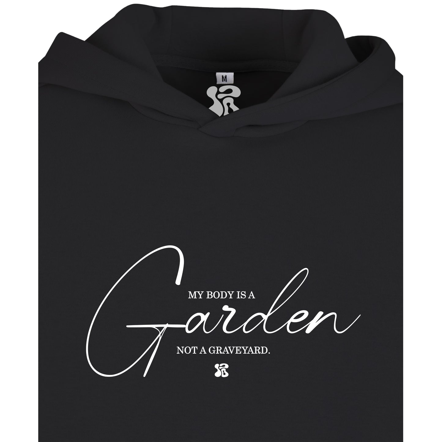 Oversize hoodie without drawstring My Body is a Garden 3