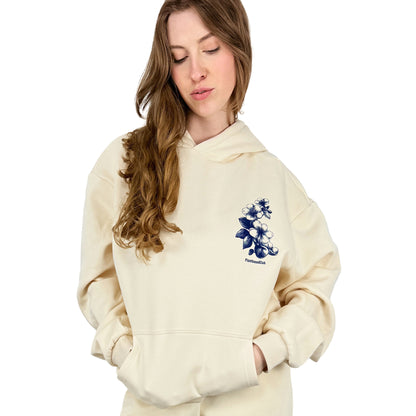 Oversize hoodie without drawstring Wish you were Vegan 3