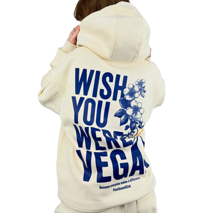 Oversize hoodie without drawstring Wish you were Vegan 3