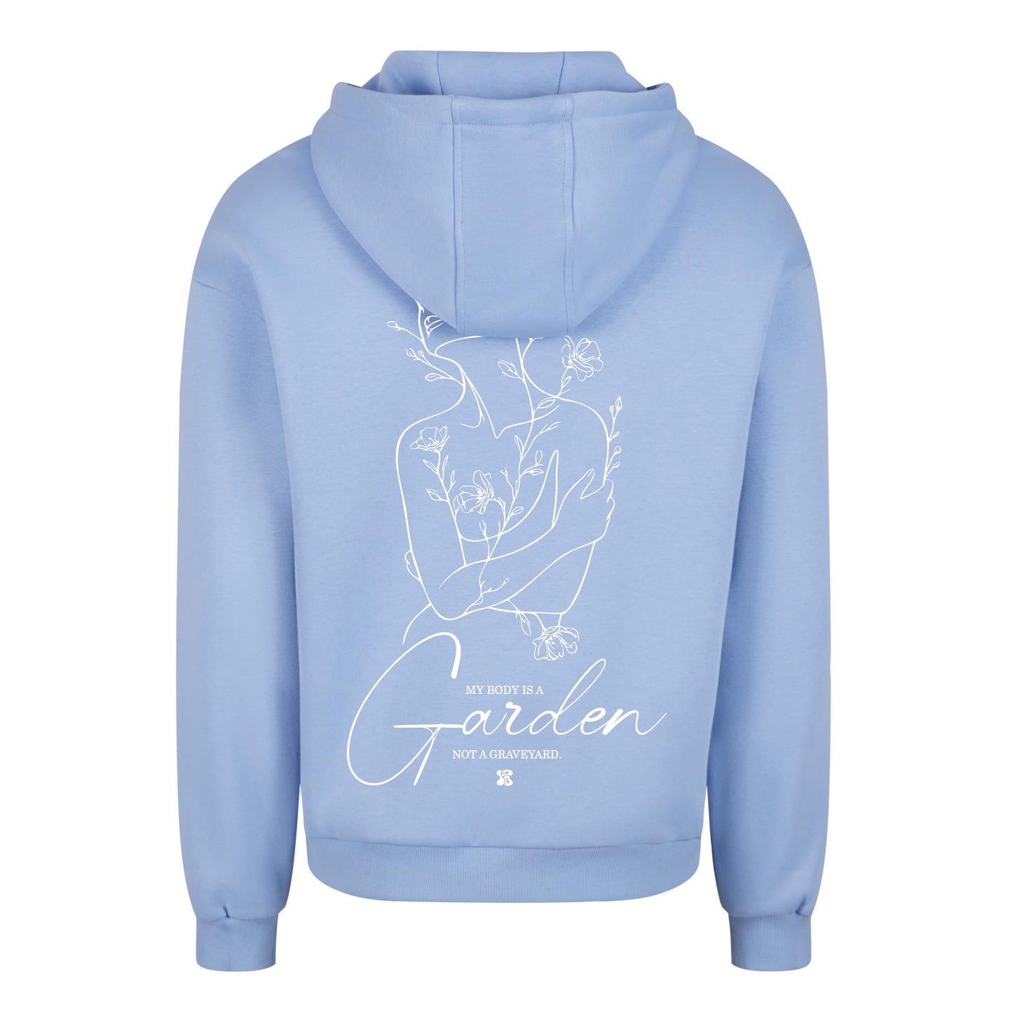 Oversize hoodie without drawstring My Body is a Garden 3