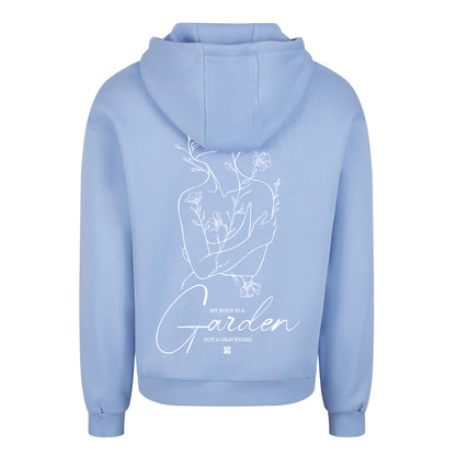 Oversize hoodie without drawstring My Body is a Garden 3