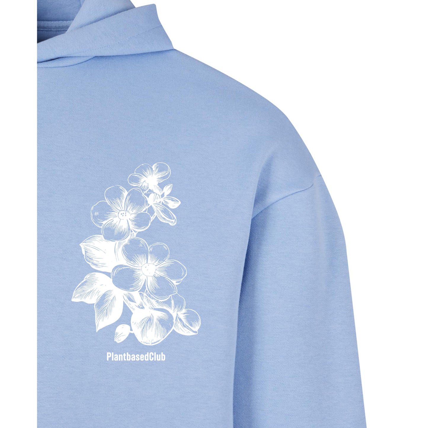 Oversize hoodie without drawstring Wish you were Vegan 3