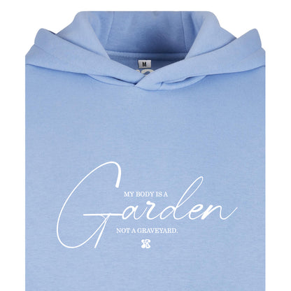 Oversize hoodie without drawstring My Body is a Garden 3