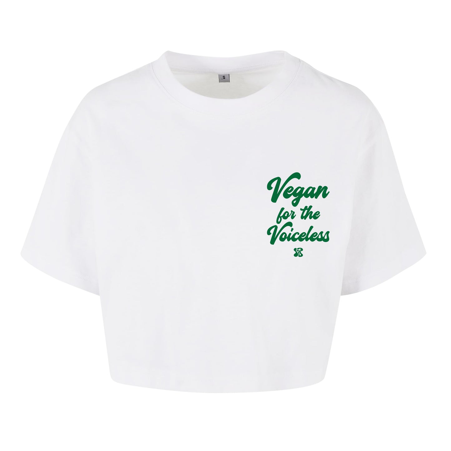 Women's Oversize Crop Top Vegan for the Voiceless 3