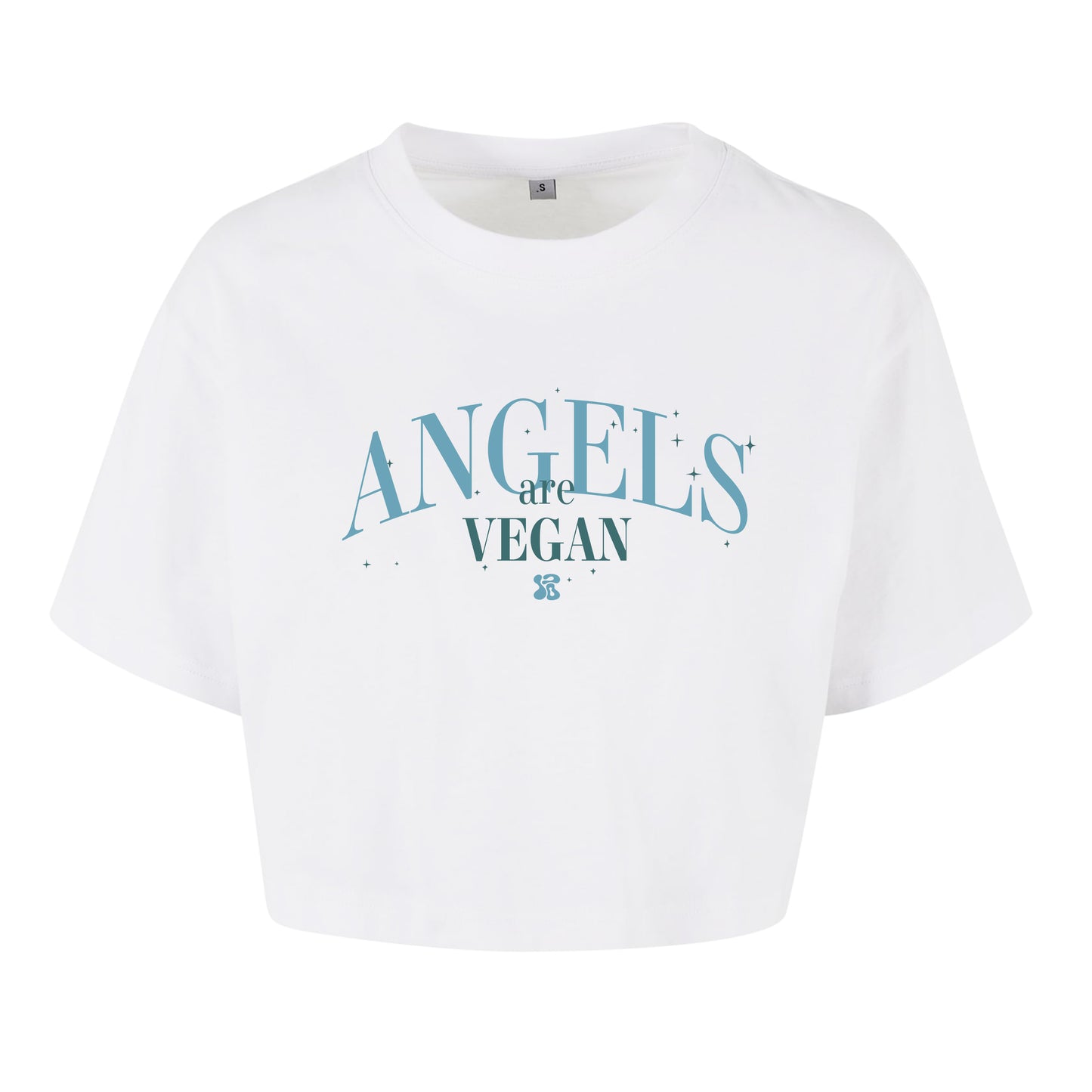 Women's Oversize Crop Top Angels are Vegan 1