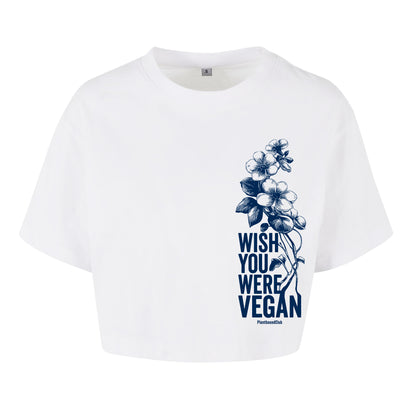 Wish you were Vegan - Oversized Crop Top