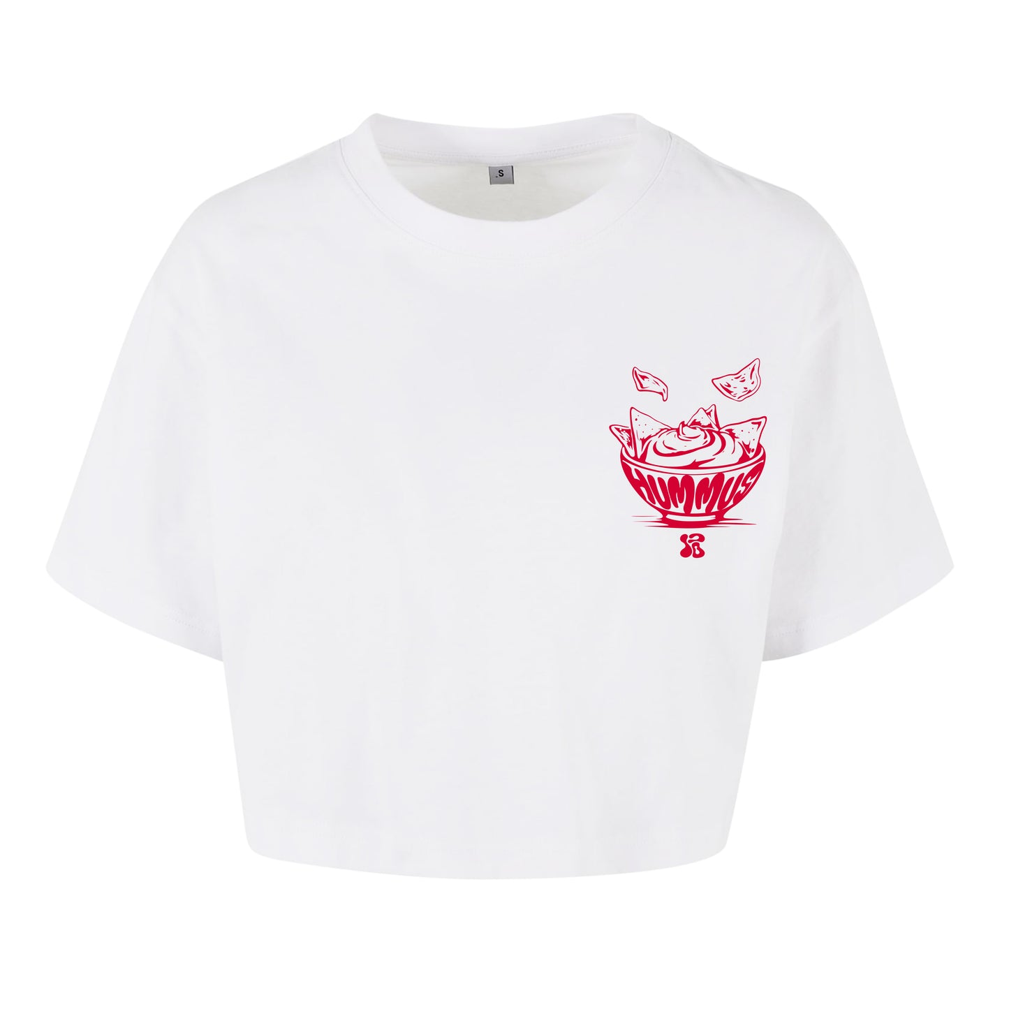 Women's Oversized Crop Top Spread Hummus Not Hate 3