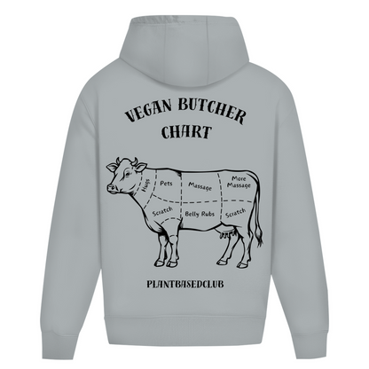 Vegan Butcher Chart - Sweat à capuche surdimensionné (unisexe)