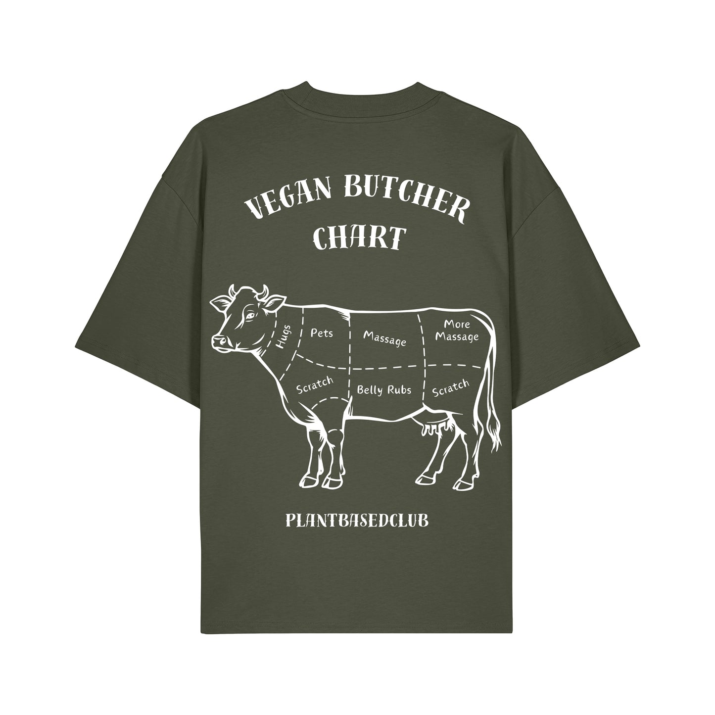Vegan Butcher Chart - Oversized T-Shirt