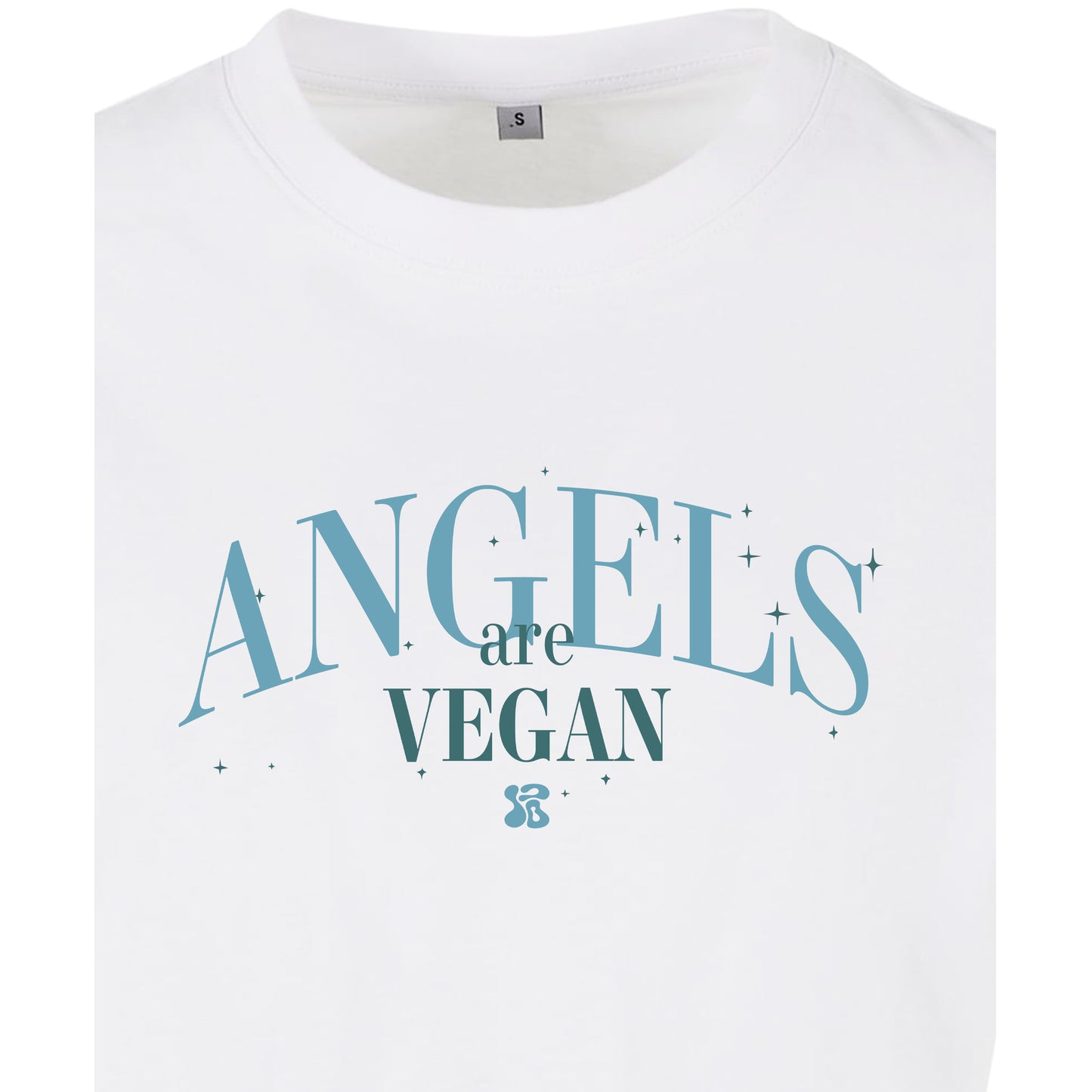 Women's Oversize Crop Top Angels are Vegan 1