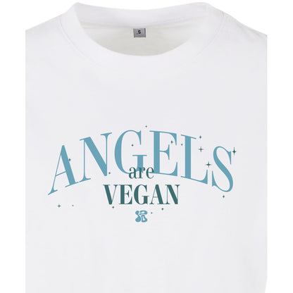 Women's Oversize Crop Top Angels are Vegan 1