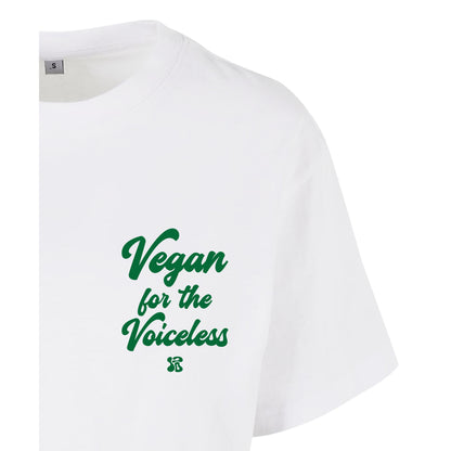 Women's Oversize Crop Top Vegan for the Voiceless 3