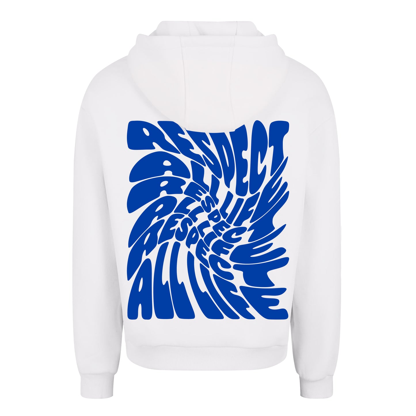 Oversize hoodie without drawstring Respect all life 3